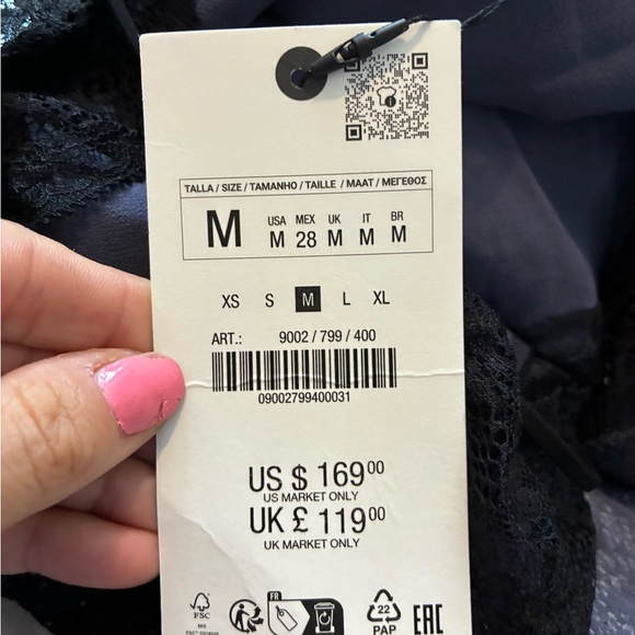 Zara | Sequin and Lace Midi Dress - Picture 9 of 9